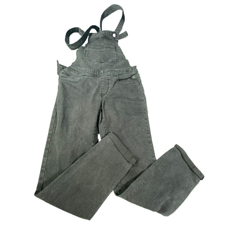 Levis Womens Overalls 26x32 Gray Denim Skinny Bib Dungarees Stretch‎ Jeans Work